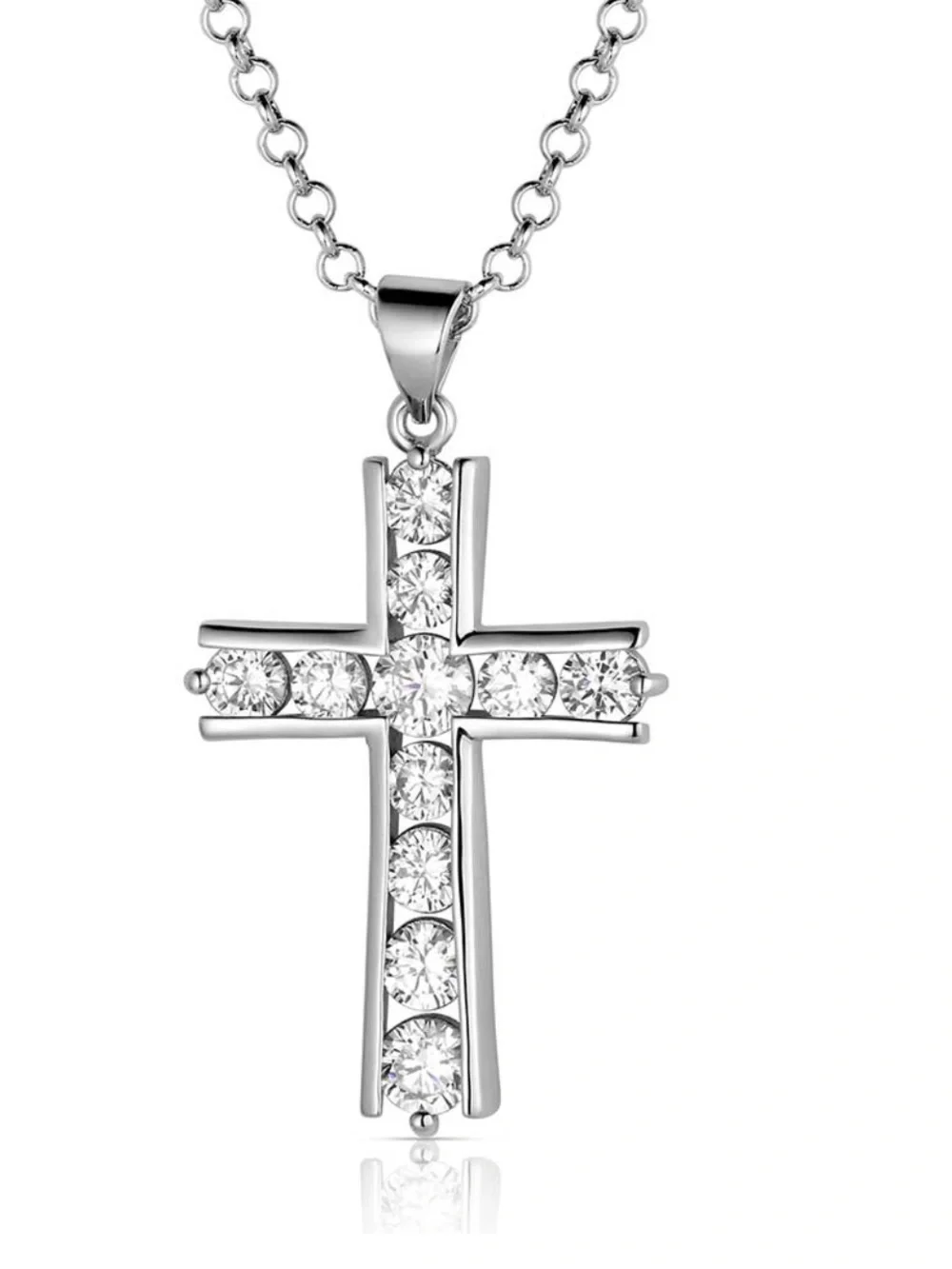Montana Silversmiths® Round Brilliance Cross Bling Necklace NC3251